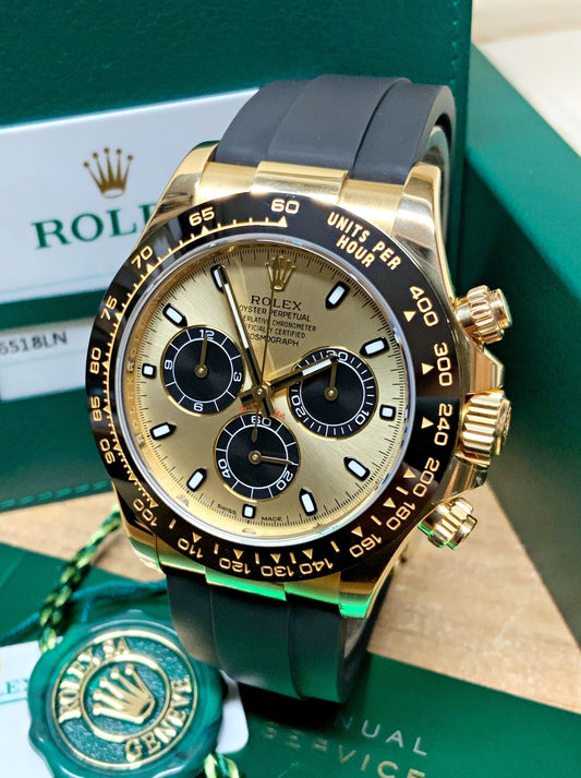 Daytona caucciù cassa in oro giallo 18k quadrante oro Koala