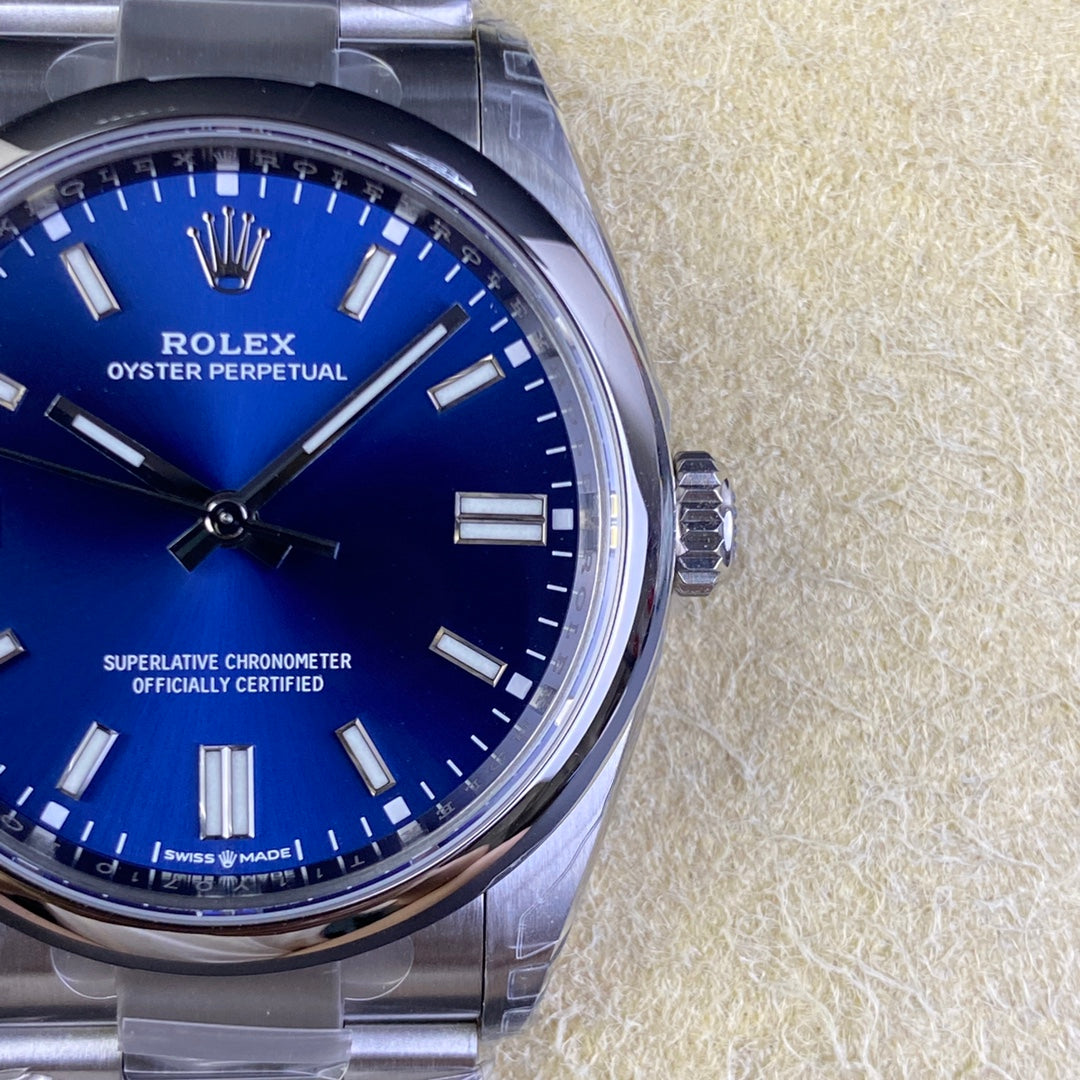 Oyster Perpetual quadrante blu