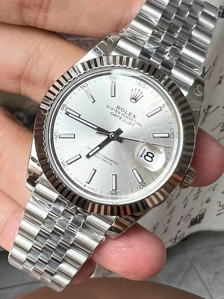 Datejust quadrante argentè cinturino jubilee