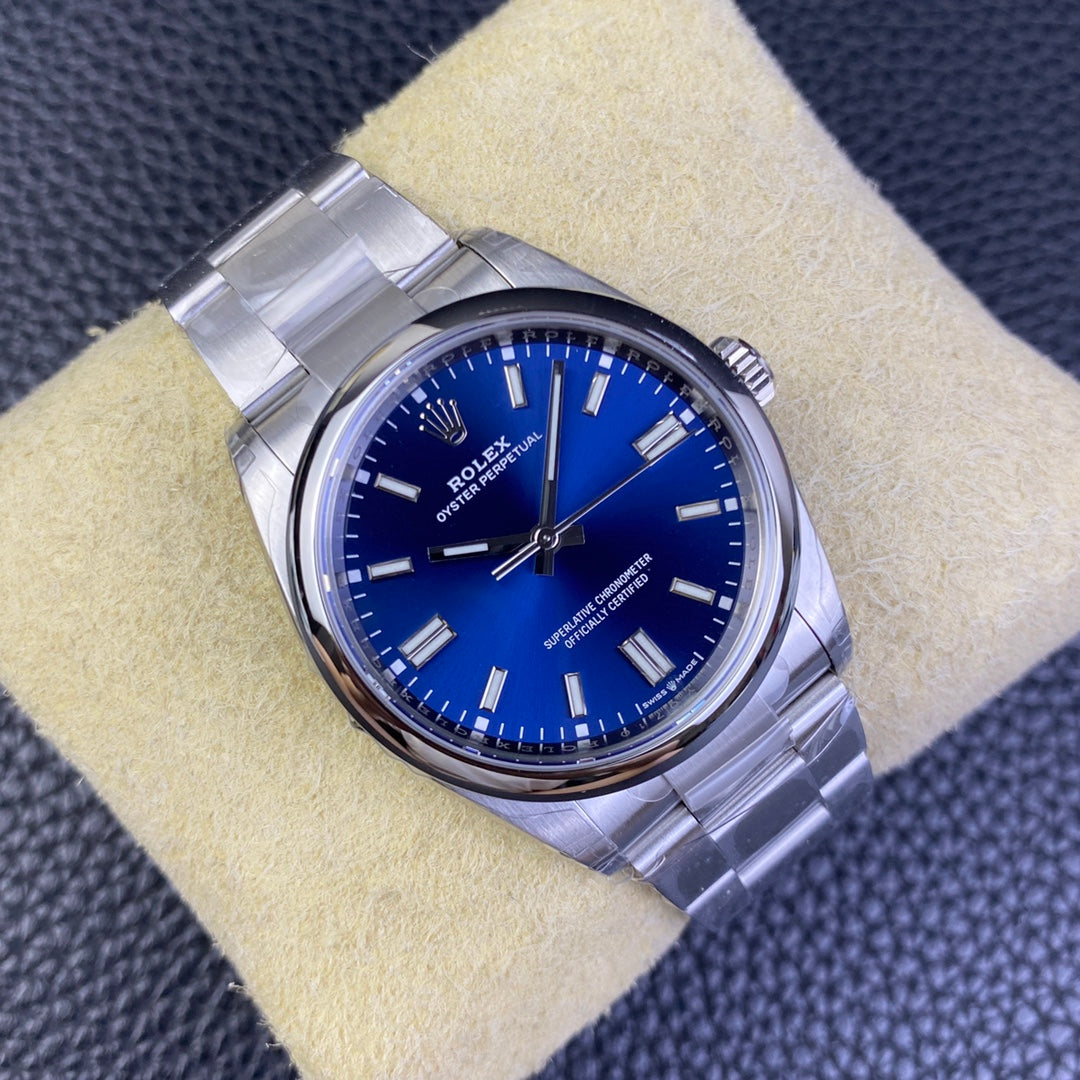 Oyster Perpetual quadrante blu