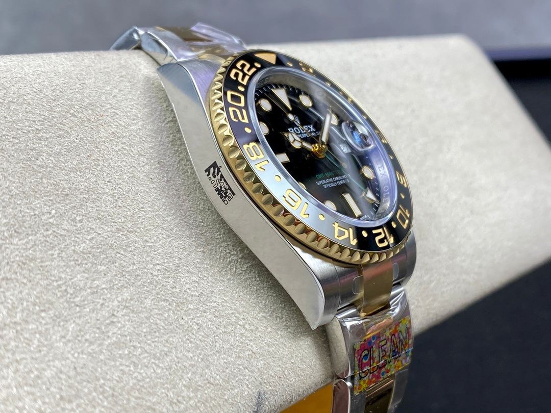 GMT Master II acciaio e oro 18k quadrante nero