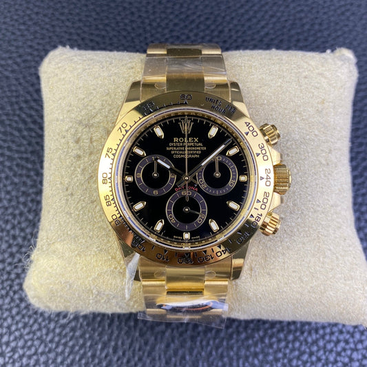 Daytona oro giallo 18k quadrante nero