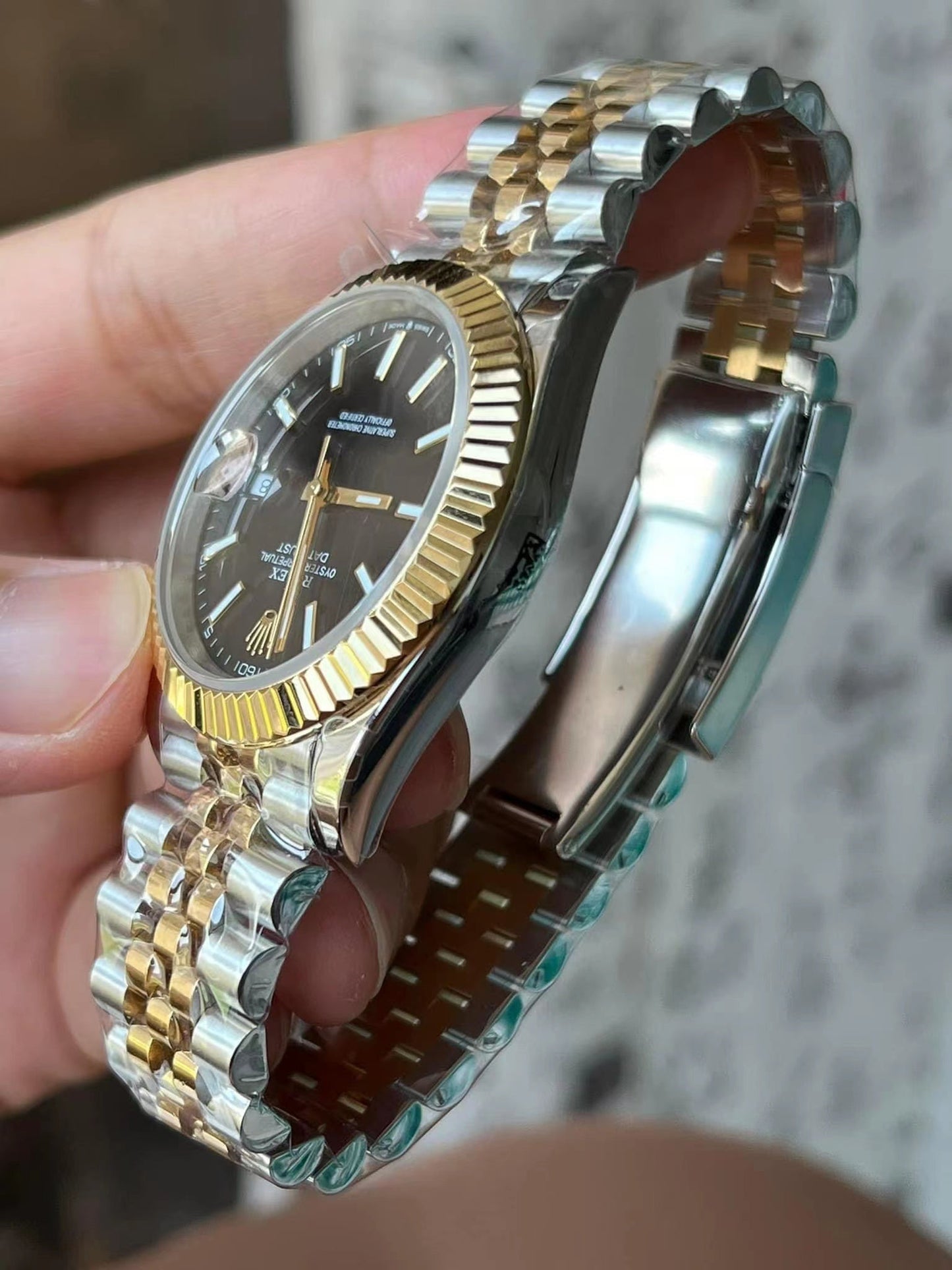 Datejust acciaio e oro 18k quadrante nero