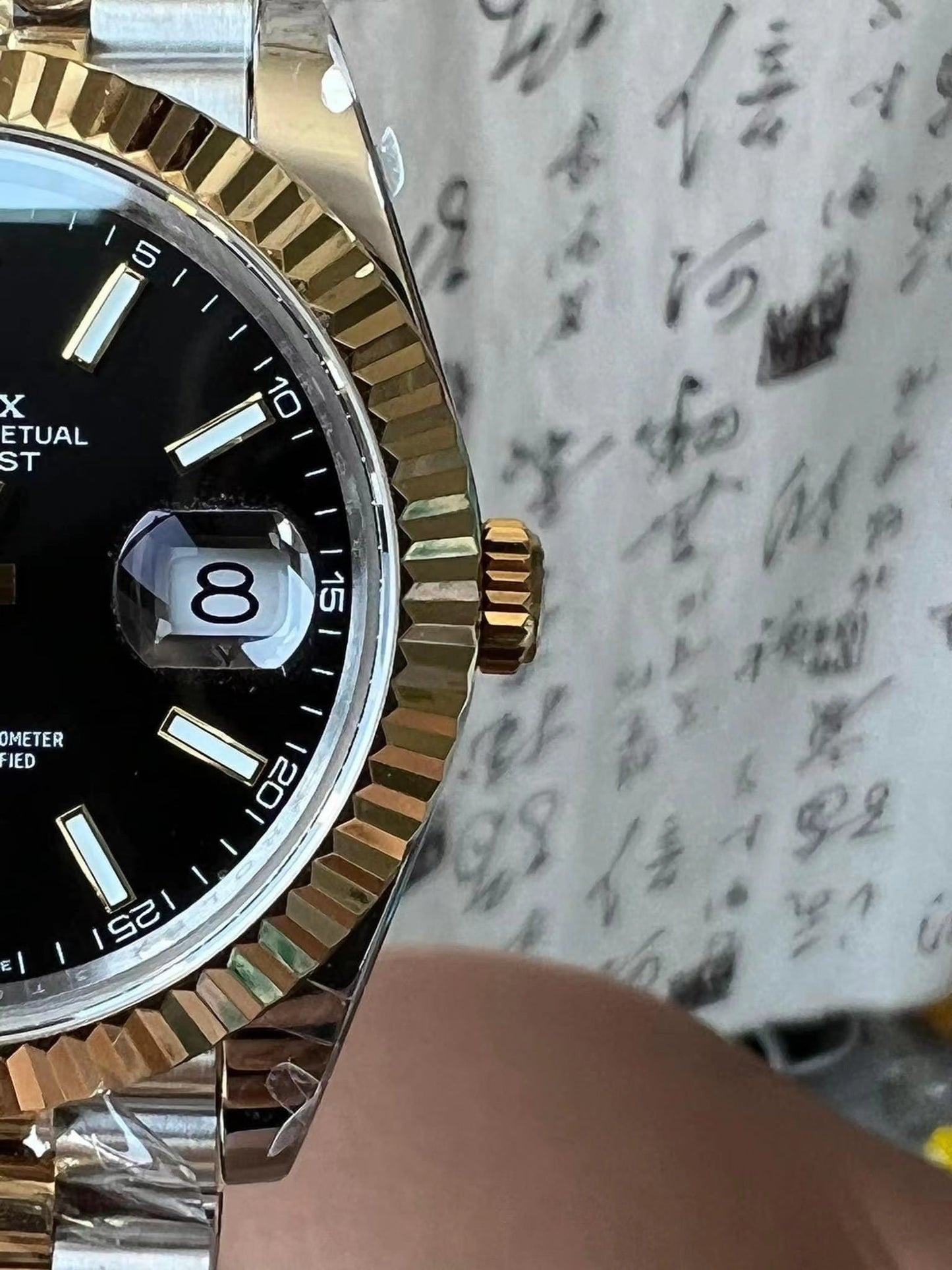 Datejust acciaio e oro 18k quadrante nero