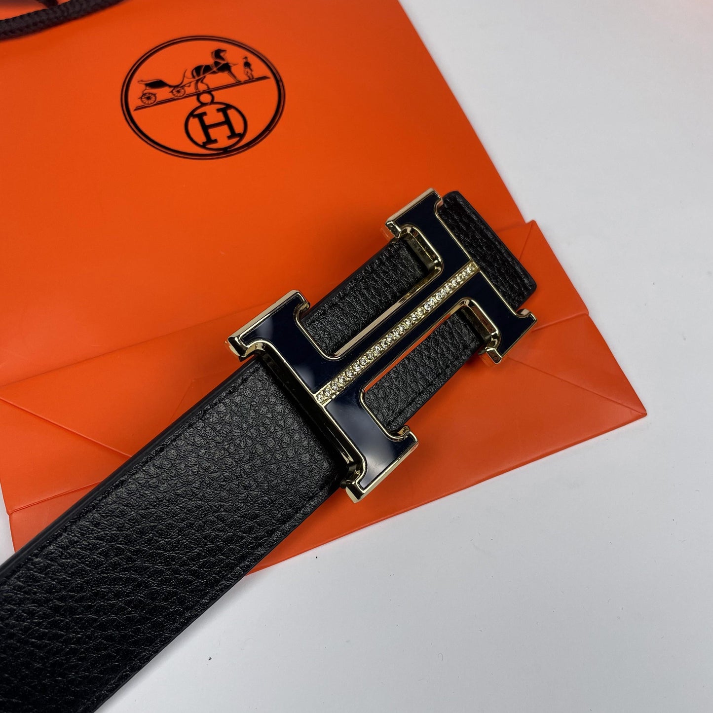 Hermes belt con cristallini