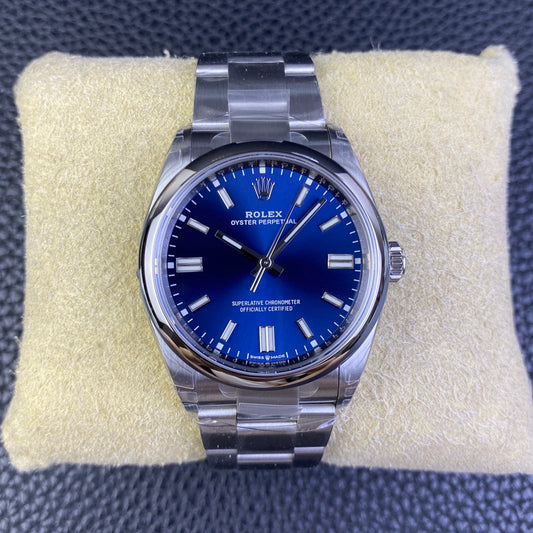 Oyster Perpetual quadrante blu