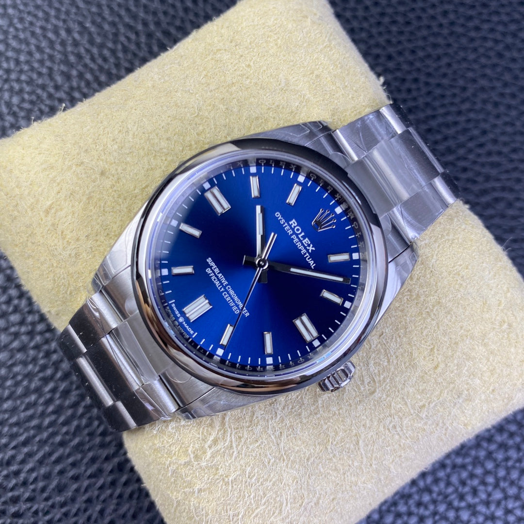 Oyster Perpetual quadrante blu