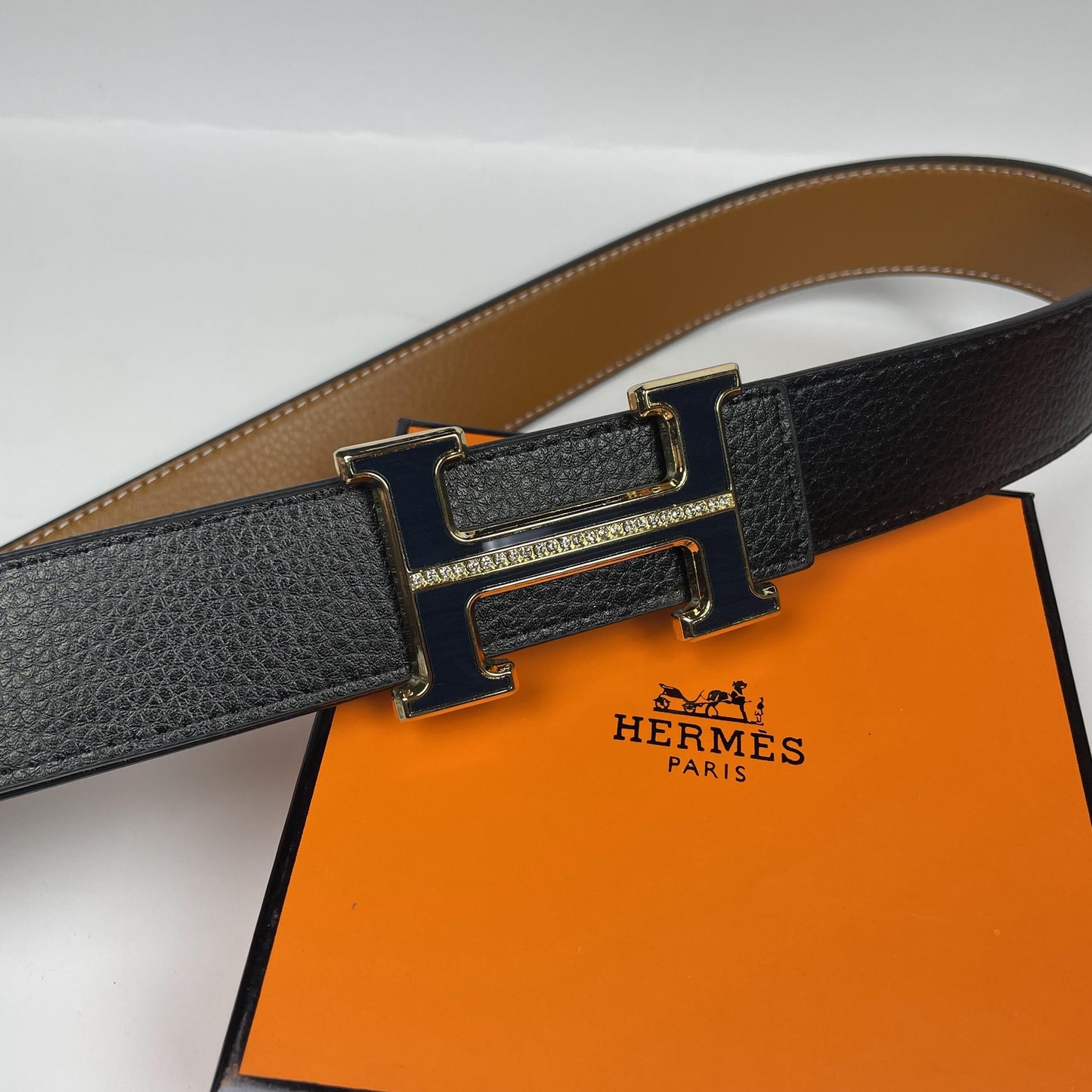 Hermes belt con cristallini