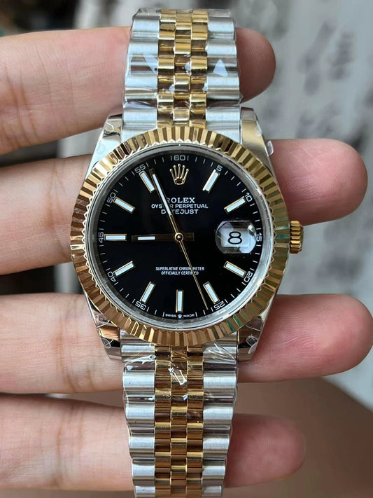 Datejust acciaio e oro 18k quadrante nero