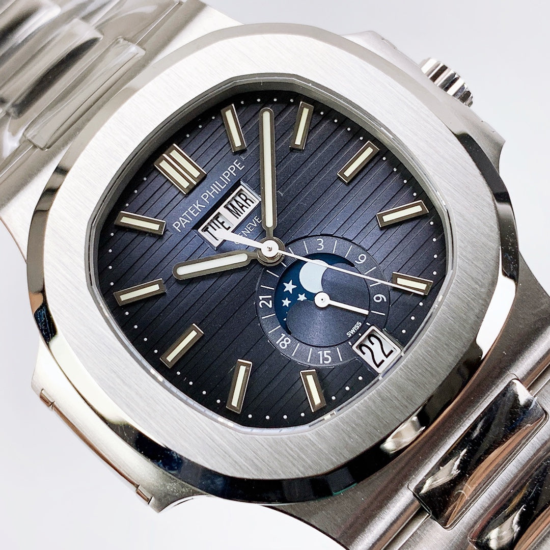 Patek Philippe Nautilus blu fasi lunari