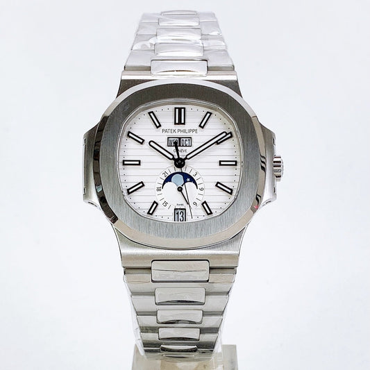 Patek Philippe Nautilus bianco fasi lunari