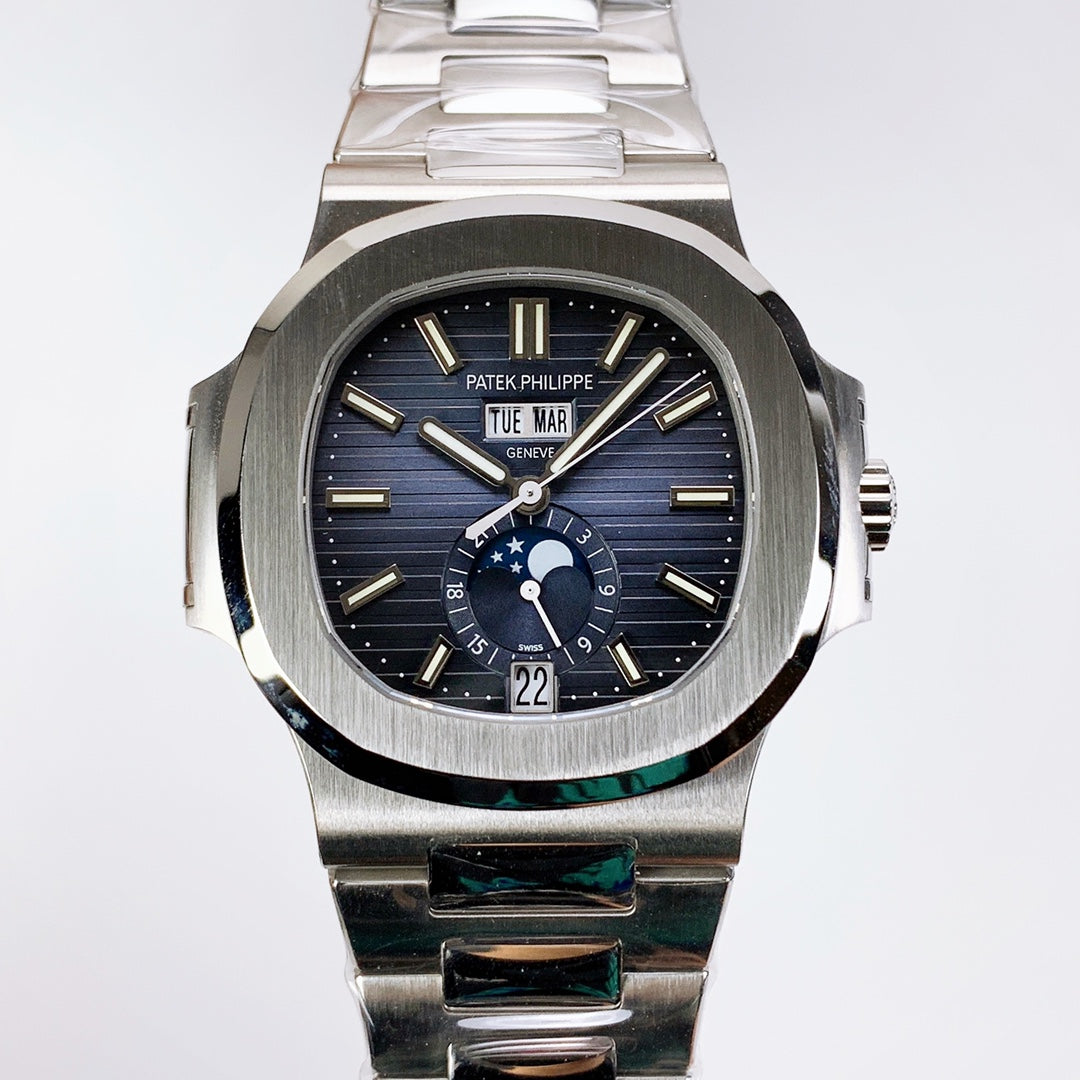 Patek Philippe Nautilus blu fasi lunari