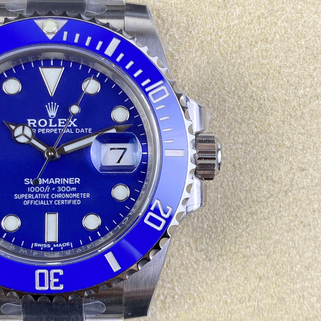 Submariner quadrante blu cinturino acciaio